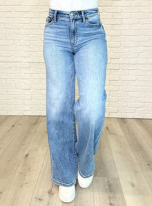  Karis High Rise Vintage Wash Retro Wide Leg