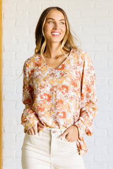  Marigold Dreams Floral Blouse