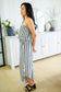 Modern Stripes Sleeveless Jumpsuit
