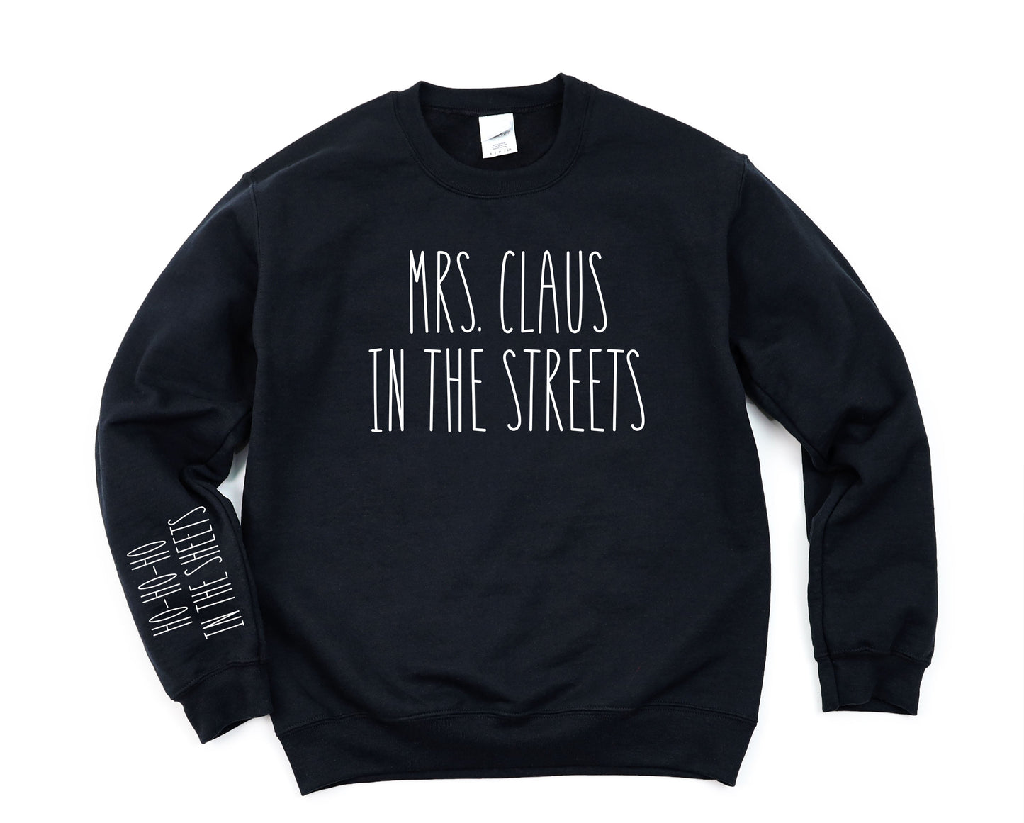 Wholesale Mrs. Claus in the Streets Graphic Tee - Red Long Sleeve