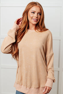  No Plain Jane Oversized Sweatshirt in Khaki