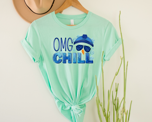 Wholesale OMG Chill Graphic Tee - Mint