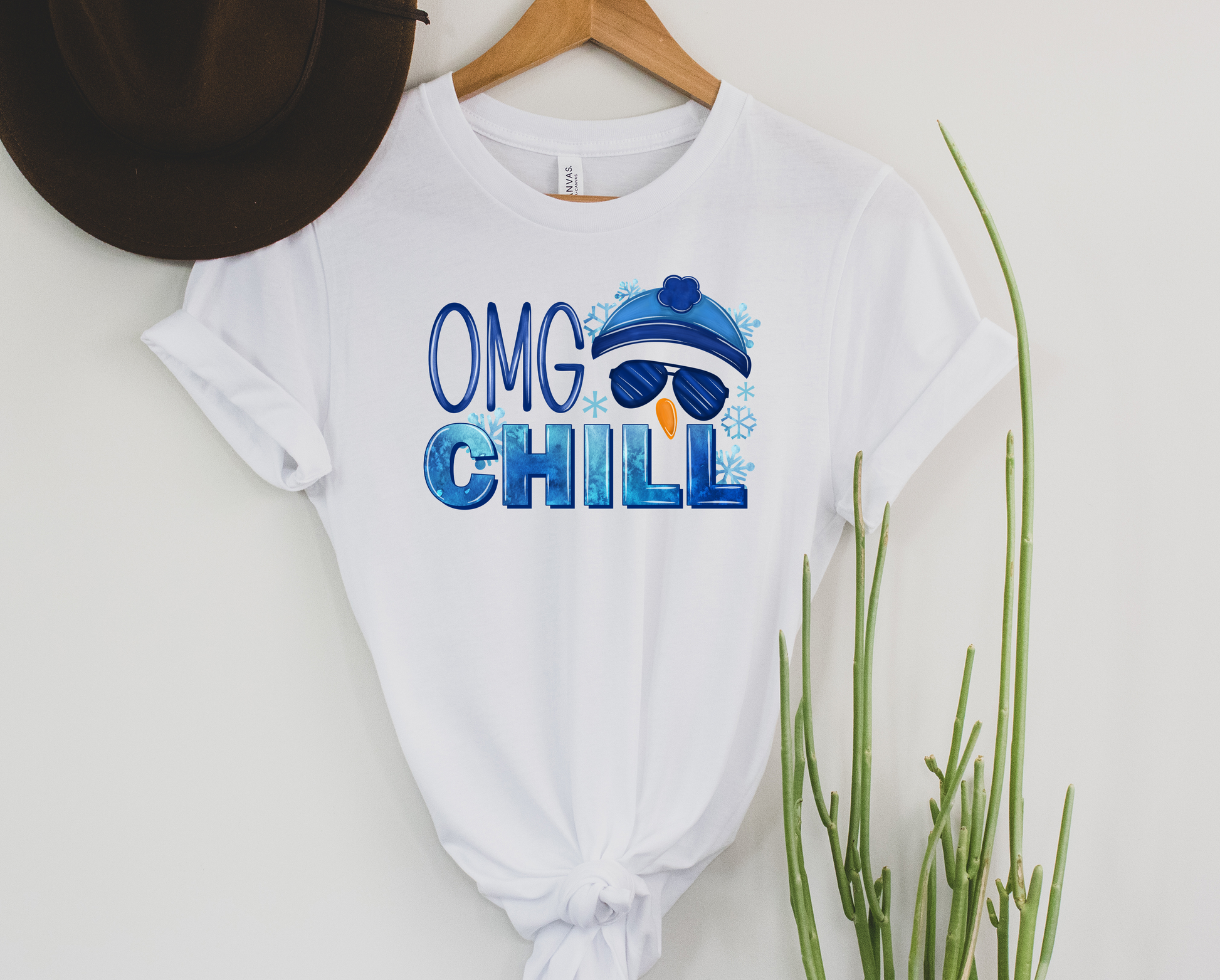 Wholesale OMG Chill Graphic Tee - White