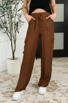  Off Duty Straight Leg Cargo Pants in  Brown