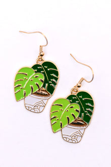  Plant Lover Potted Plant Earrings