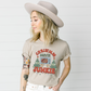 Wholesale Retro Christmas Movie Junkie Graphic Tee - Sport Grey Sweatshirt