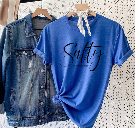 Wholesale Salty Graphic Tee - White