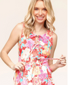 Coral Midi Dress with Pockets