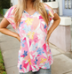 Coral & Blush Tropic Floral Top