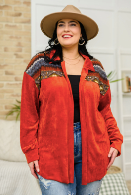 Cozy Cabin Days Sweater in Red