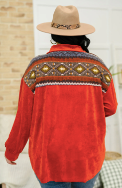 Cozy Cabin Days Sweater in Red