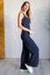 Shavasana Everyday Wide Leg Jumpsuit in Navy