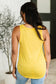 Simpler Times Basic V-Neck Tank in Pineapple