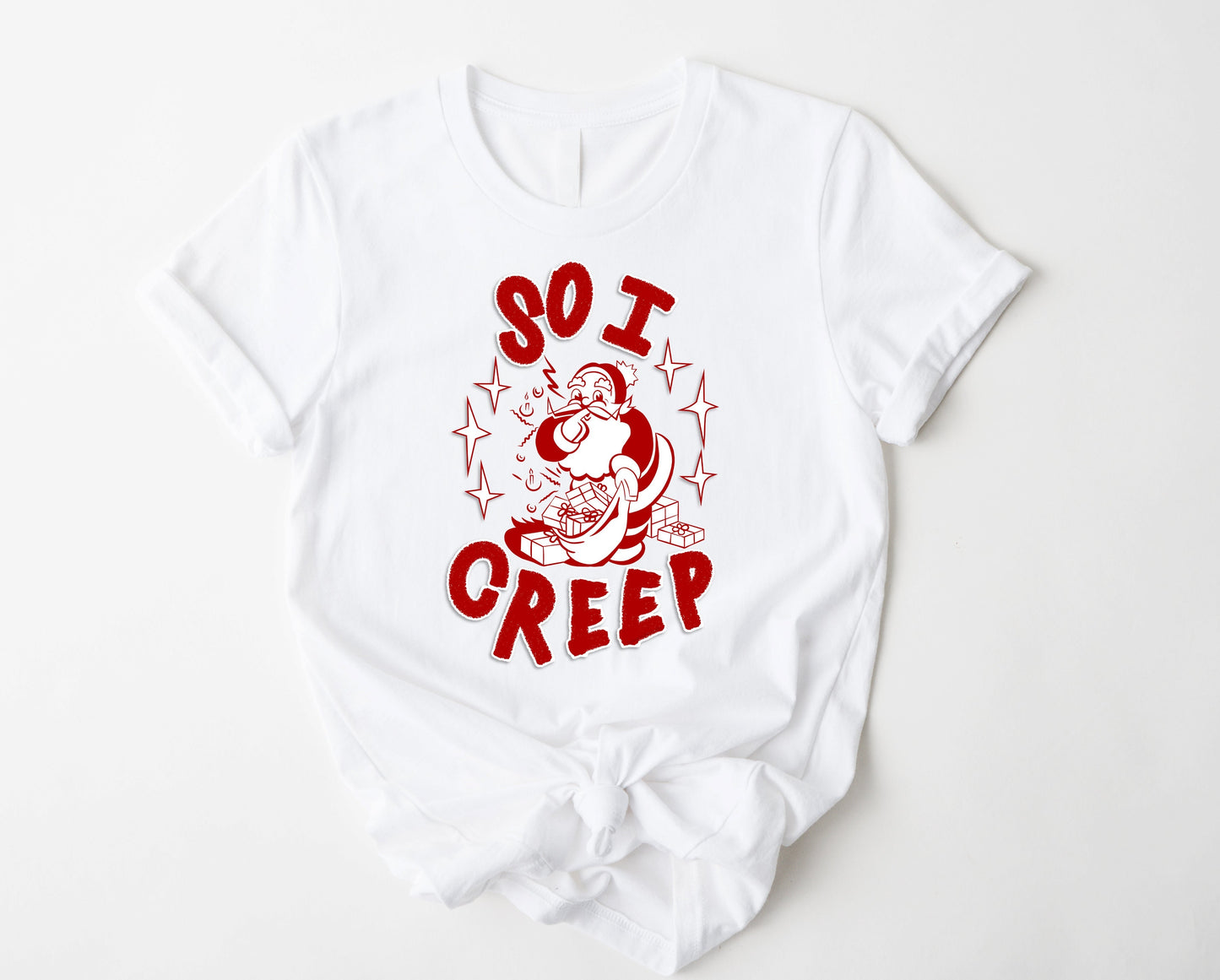 Wholesale So I Creep Christmas Graphic Tee - White