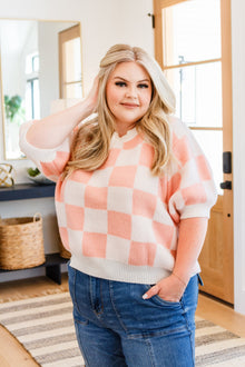  Start Me Up Checkered Sweater