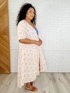 Tropical Print Gauze Kimono - Milk Tea