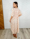 Tropical Print Gauze Kimono - Milk Tea