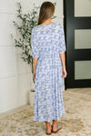 Tropical Gauze Kimono -Periwinkle