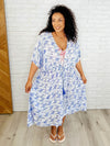 Tropical Gauze Kimono -Periwinkle