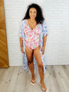 Tropical Gauze Kimono -Periwinkle