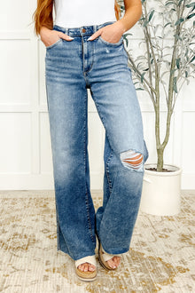  Tucker High Rise Vintage Wash Wide Leg Jeans