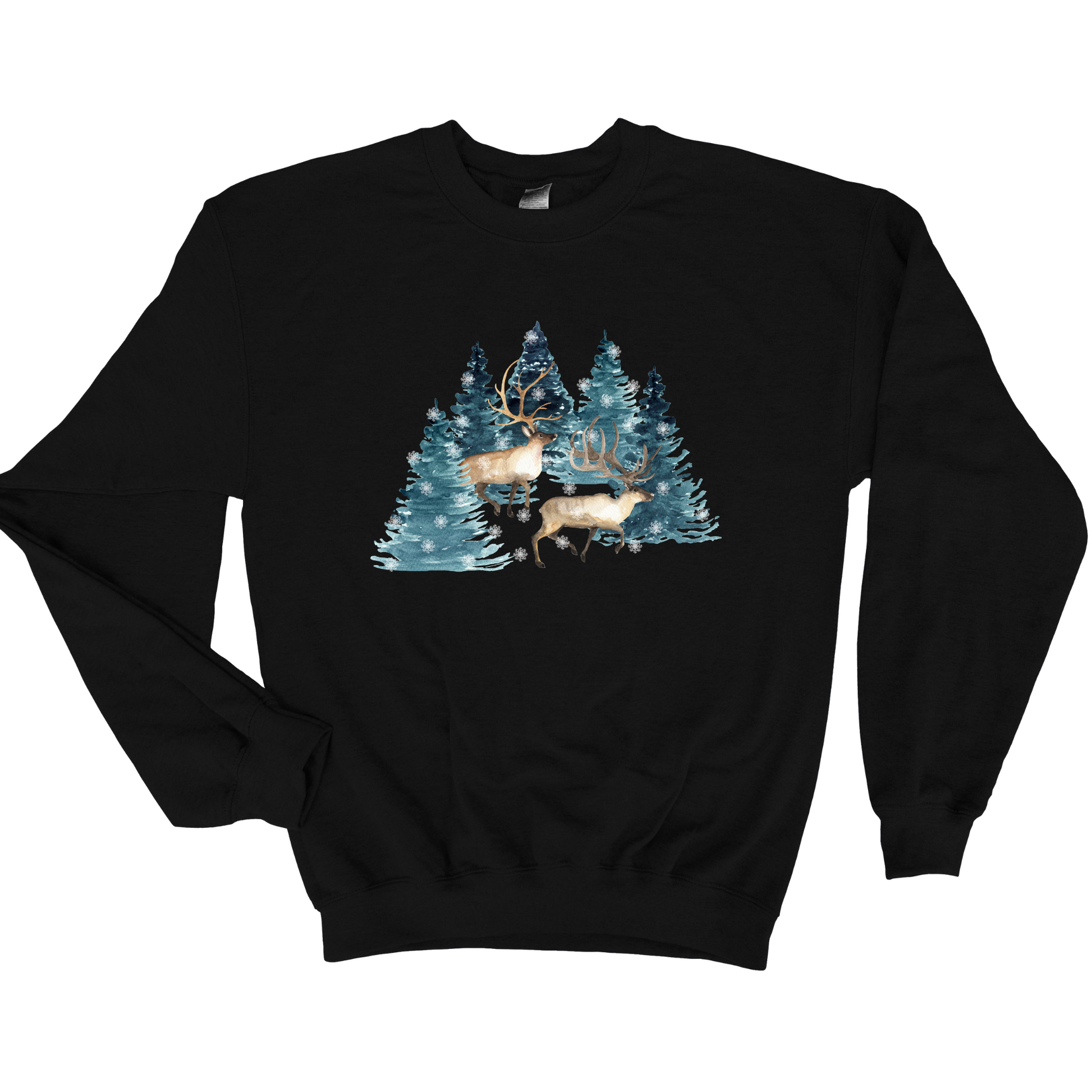 Wholesale Winter Deer - Black Sweatshirt