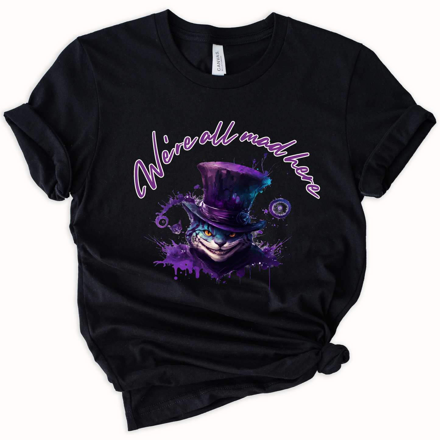 Wholesale We're all mad here - Black Sweatshirt