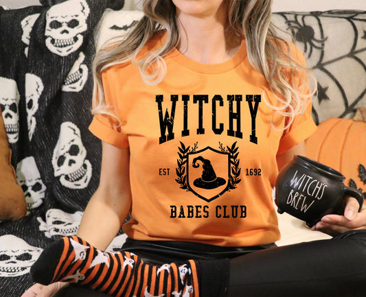 Wholesale Witchy Babes Club Graphic Tee - Tan Tee