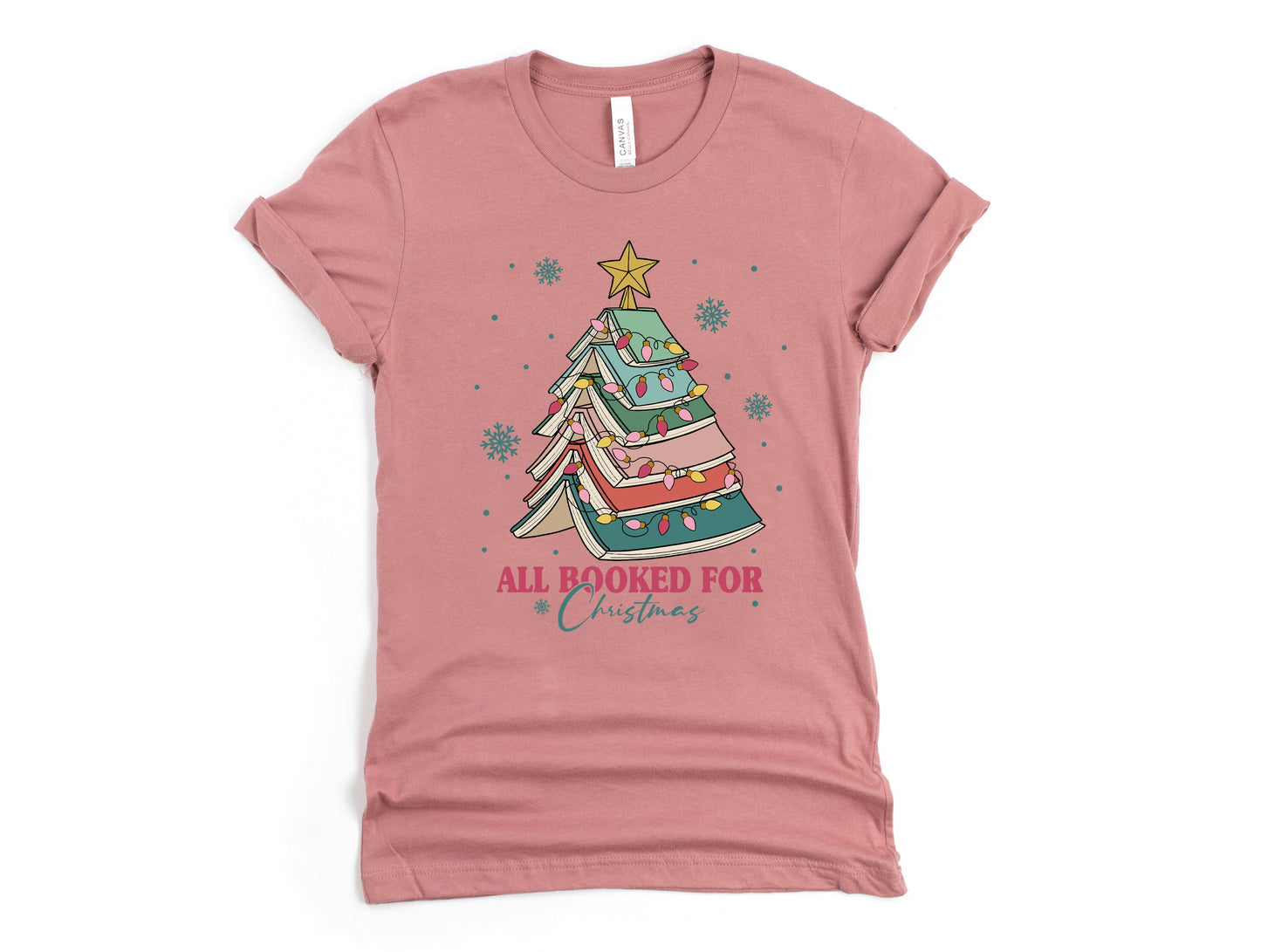 Wholesale All Booked for Christmas Graphic Tee - Sand Tee
