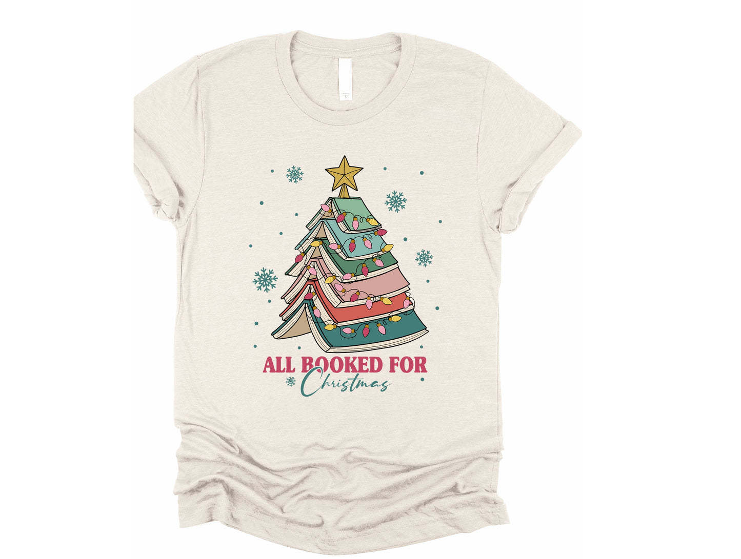 Wholesale All Booked for Christmas Graphic Tee - Mauve Tee
