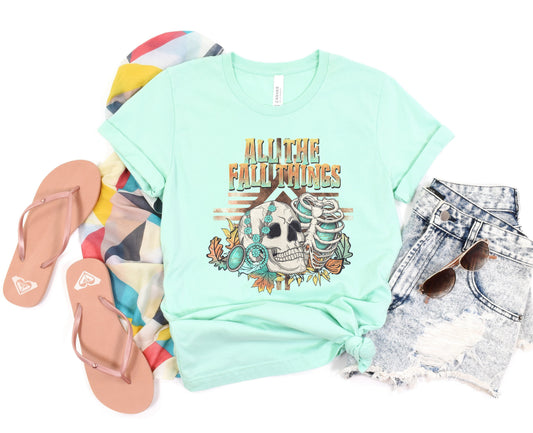 Wholesale All Things Fall Graphic Tee - Tan Tee