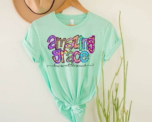 Wholesale Amazing Grace Graphic Tee - white