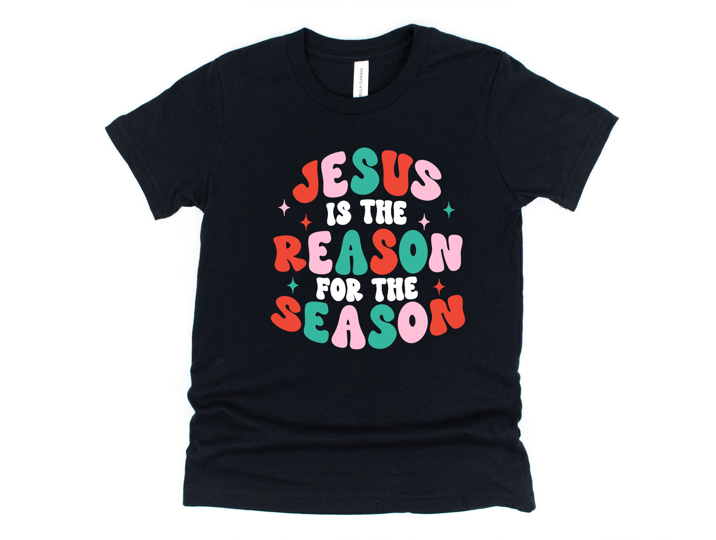 Wholesale Jesus is the Reason Graphic Tee - Black Tee