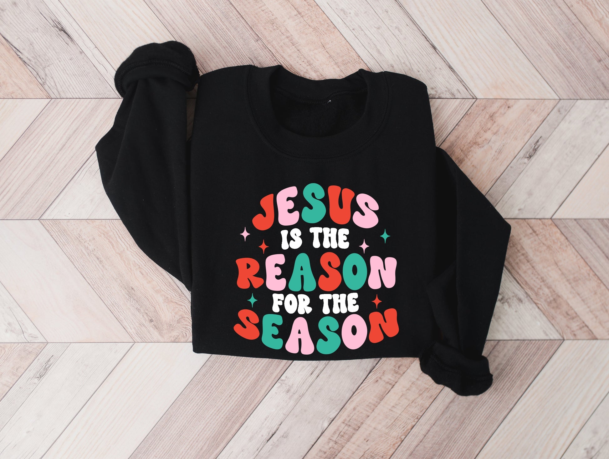 Wholesale Jesus is the Reason Graphic Tee - White Sweatshirt