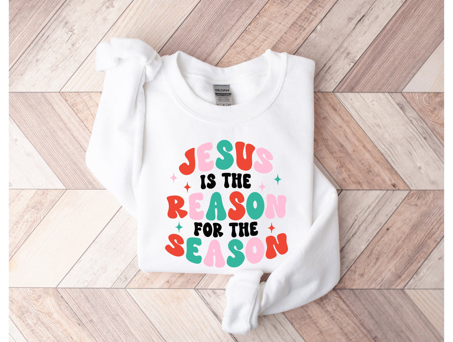 Wholesale Jesus is the Reason Graphic Tee - Black Sweatshirt