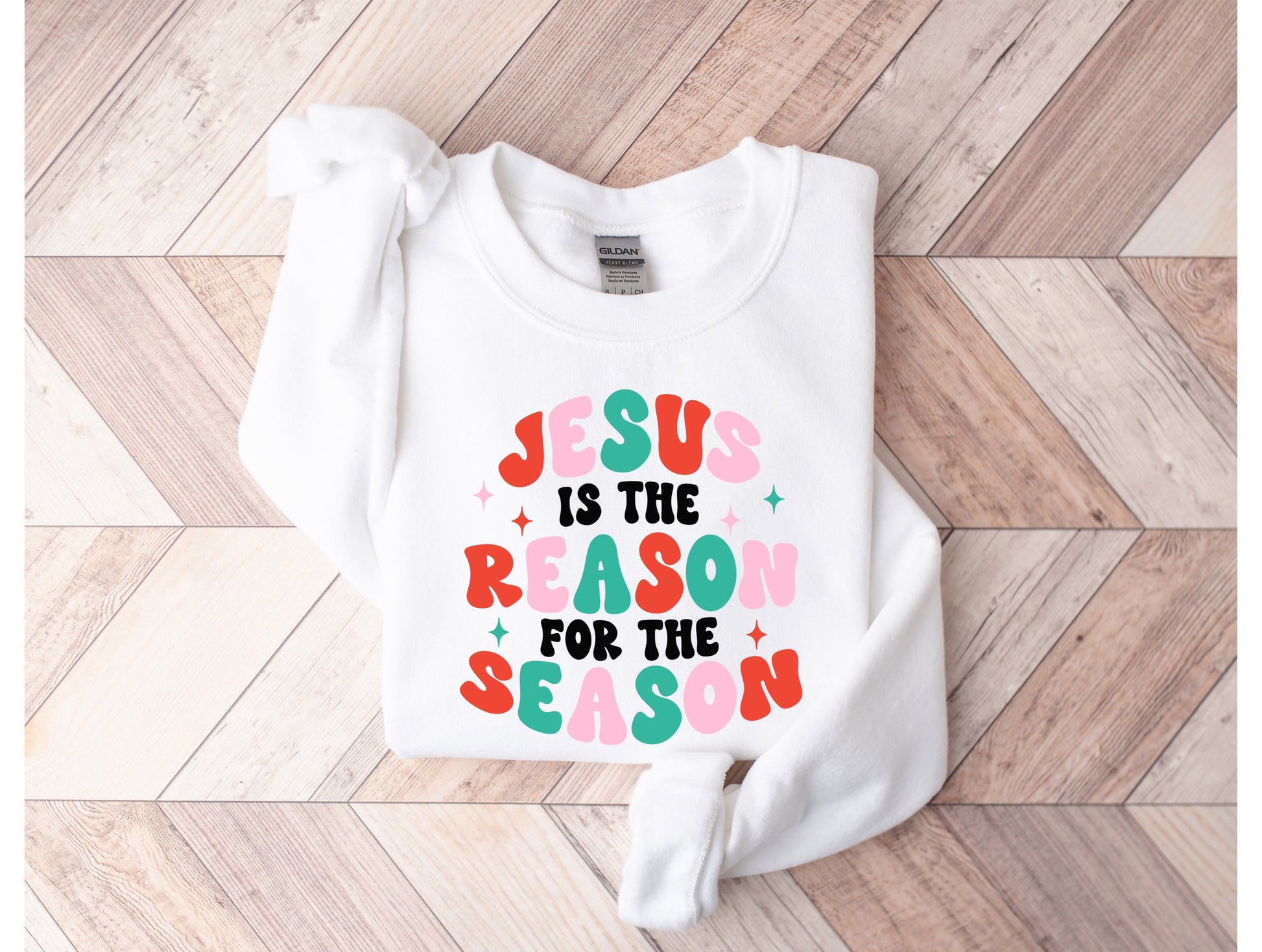 Wholesale Jesus is the Reason Graphic Tee - Black Sweatshirt