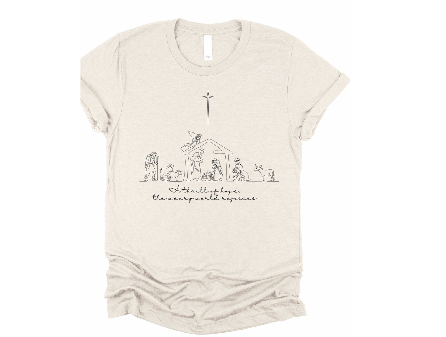 Wholesale A Thrill of Hope Graphic Tee - Sand Tee