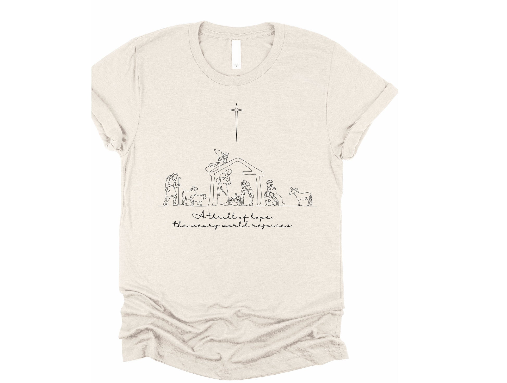 Wholesale A Thrill of Hope Graphic Tee - Sand Tee