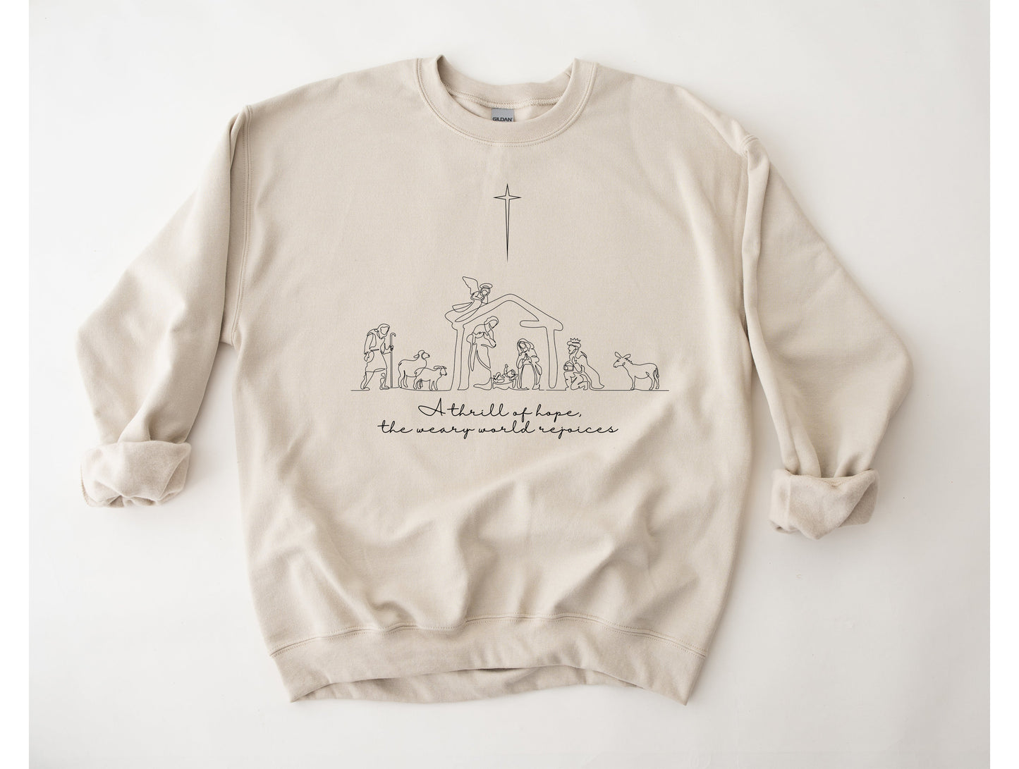Wholesale A Thrill of Hope Graphic Tee - White Sweatshirt
