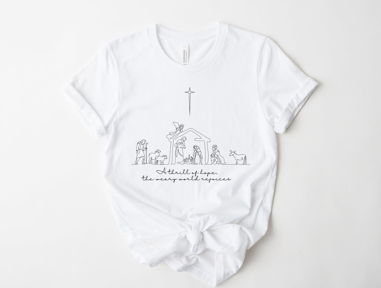 Wholesale A Thrill of Hope Graphic Tee - White Tee