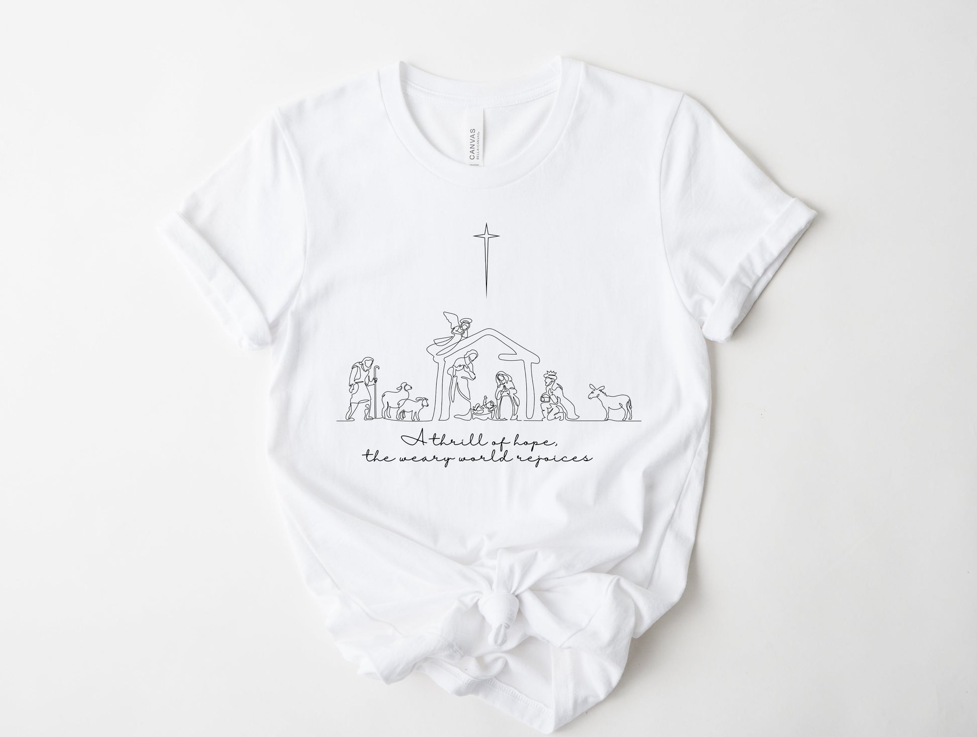 Wholesale A Thrill of Hope Graphic Tee - White Tee