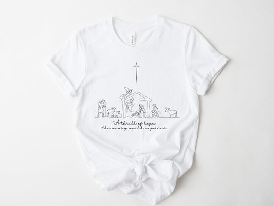 Wholesale A Thrill of Hope Graphic Tee - White Tee