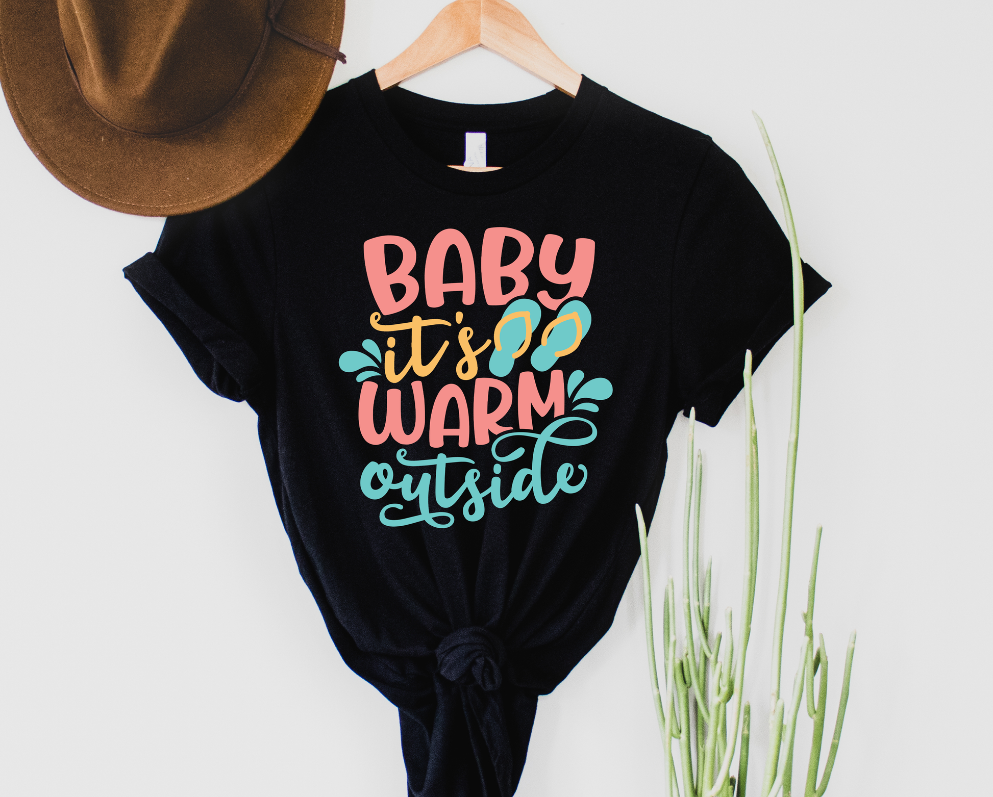 Wholesale Baby it's Warm Outside Graphic Tee - White