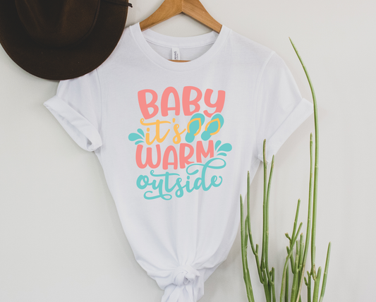 Wholesale Baby it's Warm Outside Graphic Tee - Black