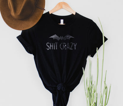 Wholesale Batshit Crazy Graphic Tee - Black