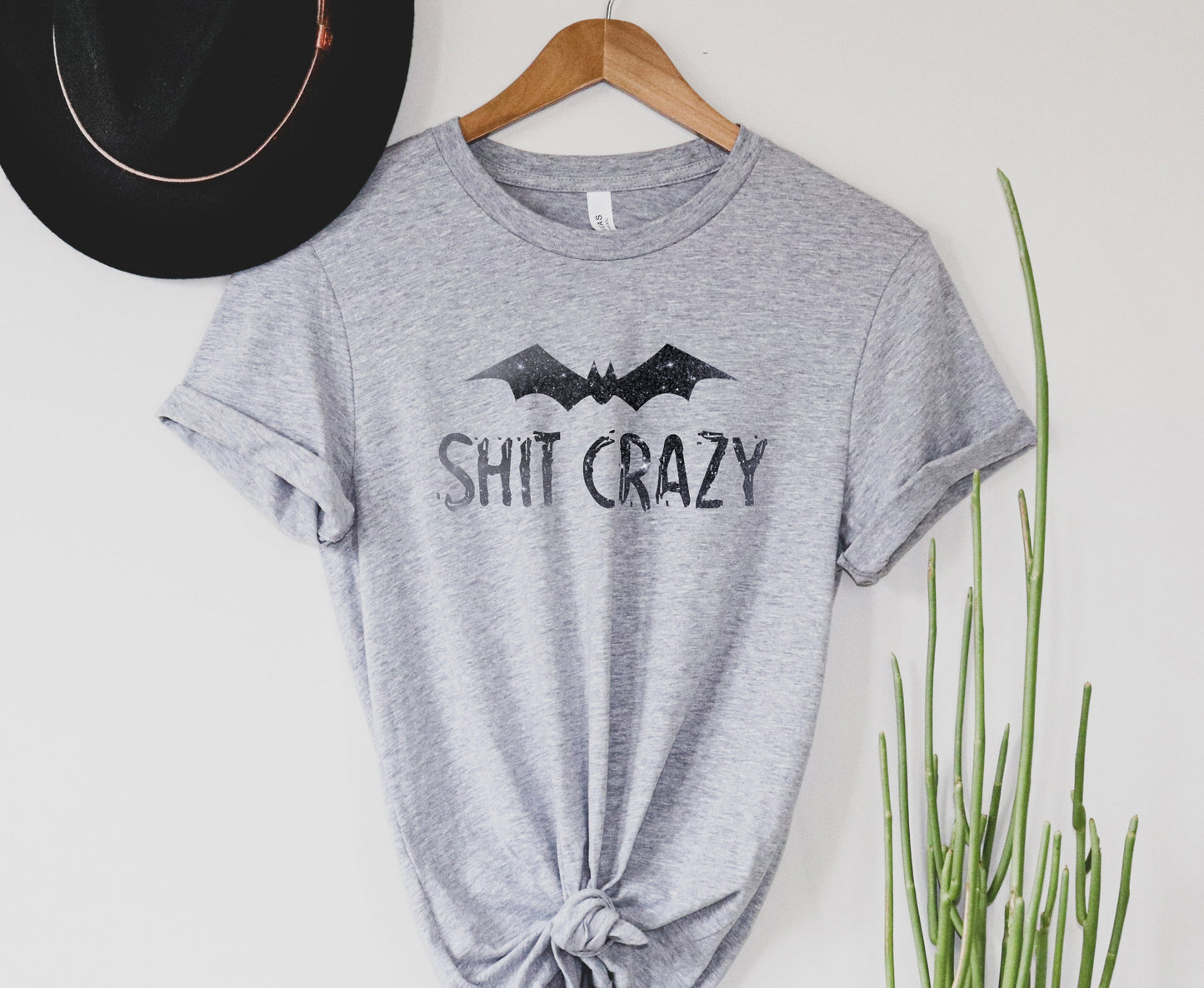 Wholesale Batshit Crazy Graphic Tee - Blue