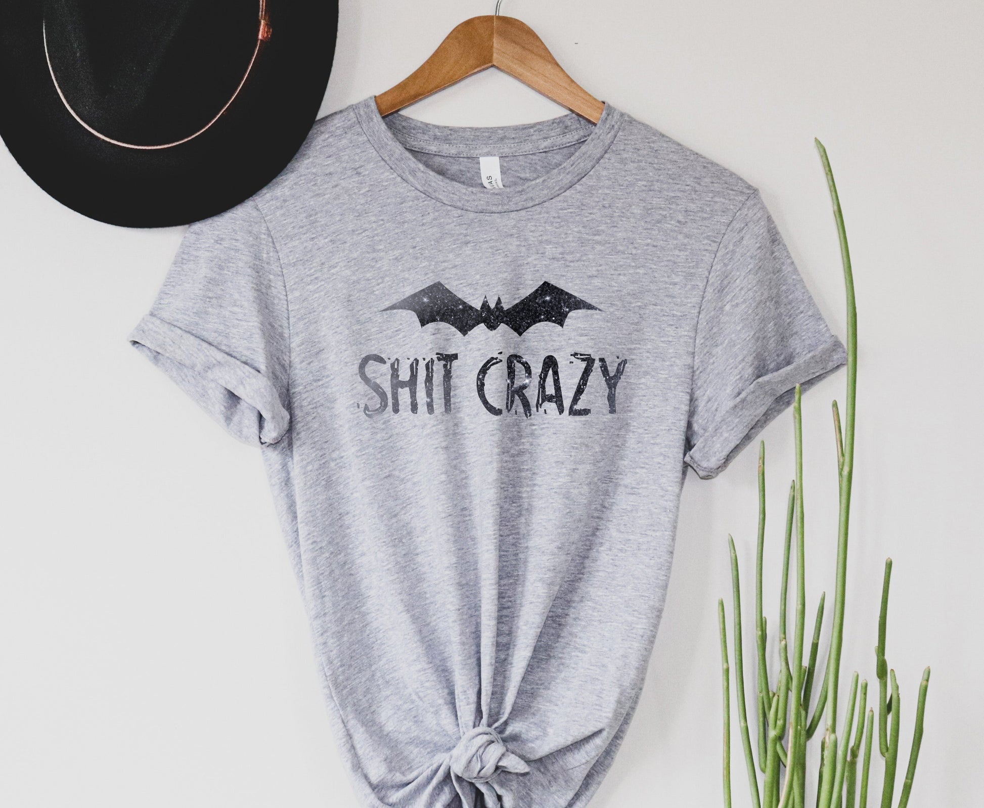 Wholesale Batshit Crazy Graphic Tee - Blue