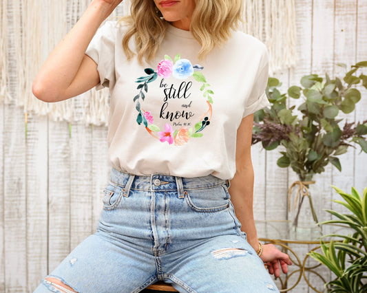 Wholesale Be Still Graphic Tee - White