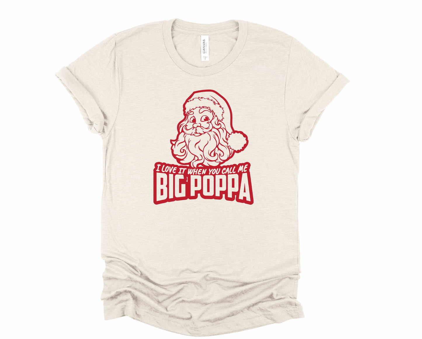 Wholesale Big Poppa Graphic Tee - Heather Sand