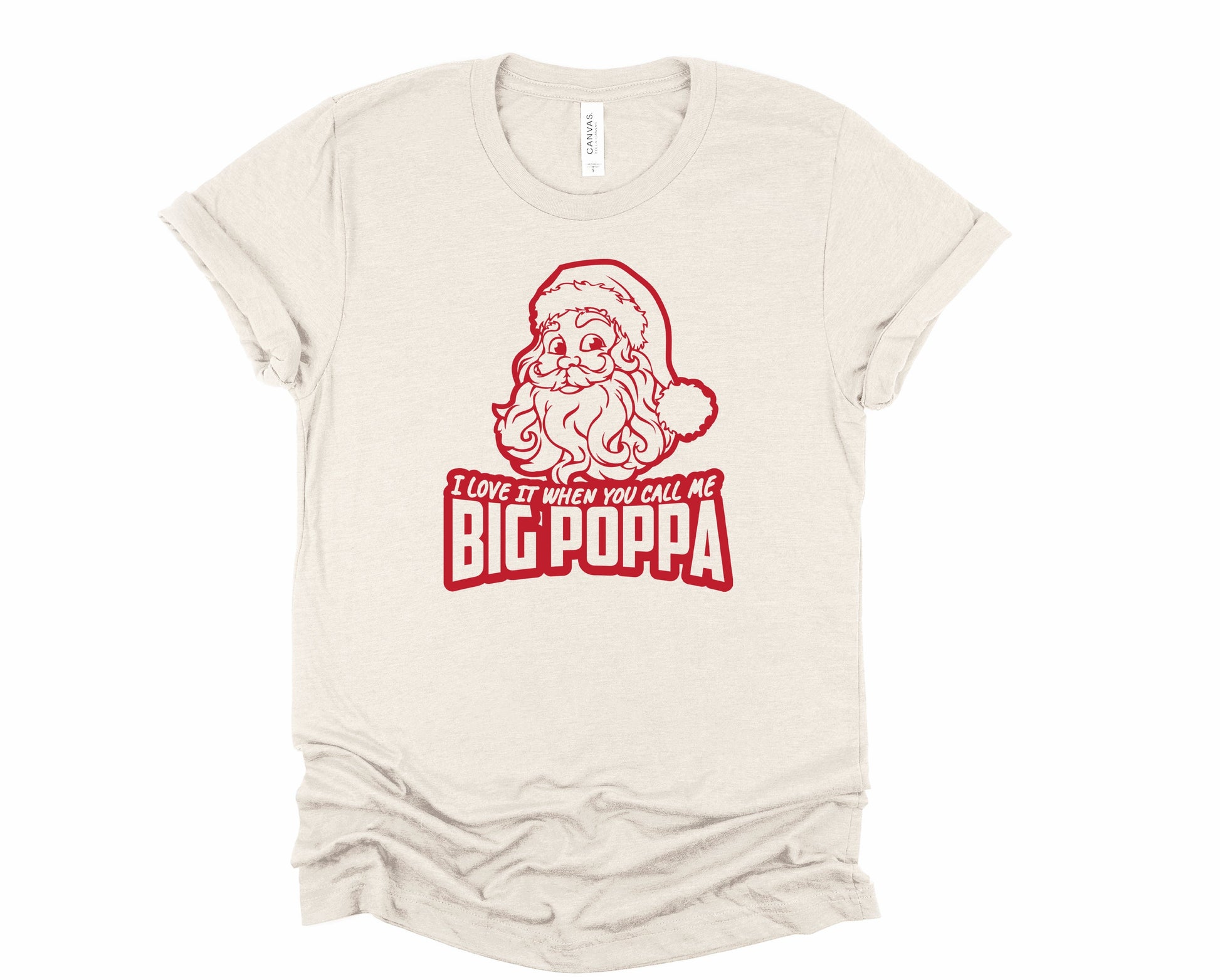 Wholesale Big Poppa Graphic Tee - Heather Sand